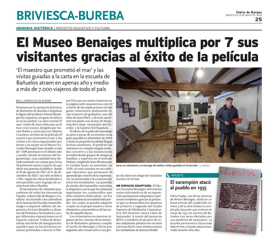 El Museo Benaiges multiplica por 7 sus visitantes gracias al éxito de la película.